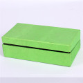 Caja de regalo de encargo especial de la cubierta del papel verde con la hebilla del metal